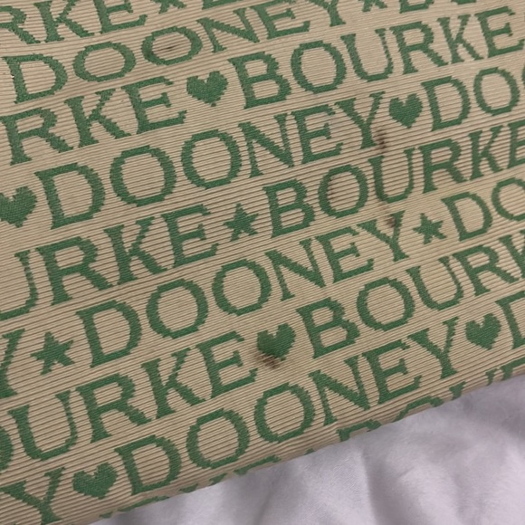 Gentle Used Dooney & Bourke shoulder bag Yellow/Green with brown trimming - Picture 10 of 10